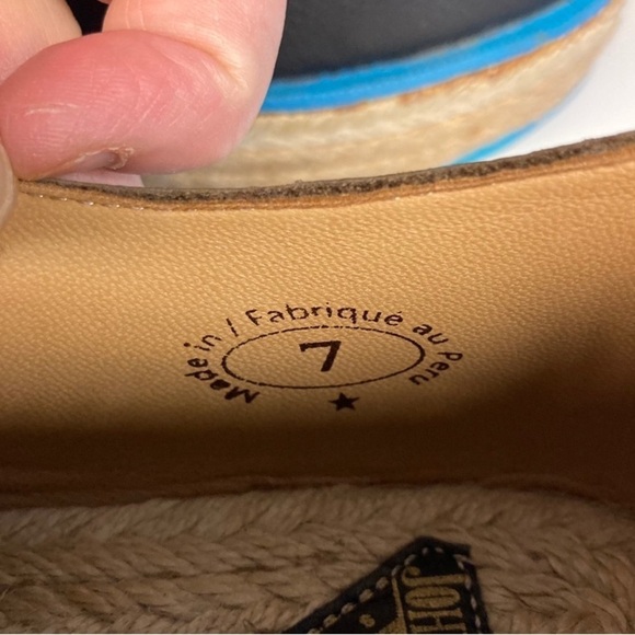 JOHN FLUEVOG Sz 7 Espadrille Sole Leather Lace Up Sneakers Shoes - Picture 15 of 16